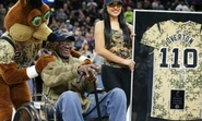 Richard Overton celebrating his 110th birthday in San Antonio, Texas.