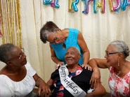 Rita Smyke on her 110th birthday in 2023.