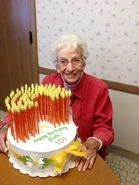 Colvin on her 101st birthday in 2017
