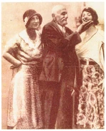 Aga (middle, age claimed 156) sightseeing with company of two American ladies on the world’s highest building: The Empire State Building in 1930.