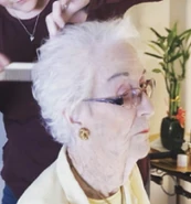 Edie111 2.png (94 KB) Ceccarelli getting her hair done for her 111th birthday