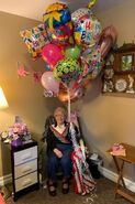 Dunham on her 113th birthday in 2020