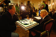On his 113th birthday in 2009