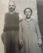 Aged 40, with her husband Loucas