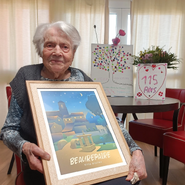 Marie-Rose Tessier (aged 115) in May 2025.