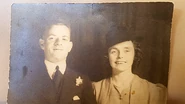 Mawer with his wife Elizabeth on their wedding day in 1939