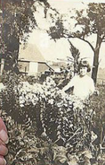 Ranshopher (age 8-15) as a young girl amidst the flowers at Farlow's Orchard