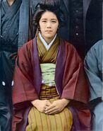 Colored photograph of Tanaka (aged 20) in 1923.