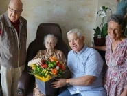 Paulette Gippini on her 109th birthday in 2022.