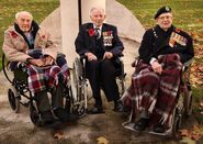 Harry Patch at the age of 108 with other WW1 veterans.