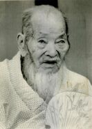 Izumi on his claimed 119th birthday in 1984.