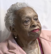 Senhouse on her 113th birthday in 2024