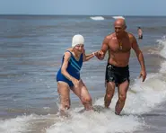 Aged 106, visiting a beach in Argentina in January 2019