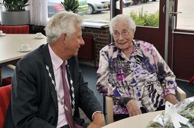 Boekema-Hut on her 103rd birthday in 2014.