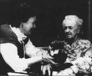 106 norris.png (270 KB) Norris (age 106, right) on her 106th birthday on October 8, 1988.