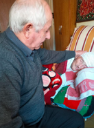 Aged 111, with her son Carlos in December 2021