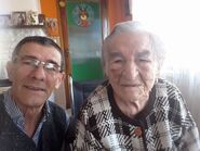 Benegas on her 111th birthday with her grandson Tomas Antonio Blanco in 2018.