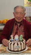 Moon Fun Chin on his 106th birthday in 2019