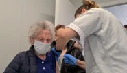Angeles Alava Jimenez vaccine.jpg (33 KB) Alava Jimenez receiving her first dose of the Covid-19 vaccine on 3 April 2021