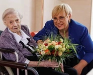 Matilda Bracun24.09.2023.jpg (85 KB) On her 110th birthday with then president of Slovenia Nataša Pirc Musar