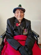 Coe on his 107th birthday in 2023