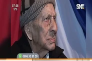 On his 111th (claimed 110th) birthday in 2017.