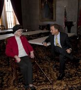 With the governor at her 105th birthday in 2016