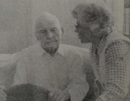 Henrik Havasi with his daughter a day before his 108th birthday.