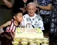 Khen Ngo on his 108th birthday in 2019