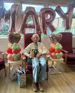 Keir on her 112th birthday in 2024