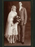 Elisabeth Kimoff (aged 21) with her husband Slavcho in October 1926