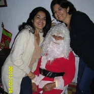 At the age of 96 (claimed 101), dressed as Santa Claus.