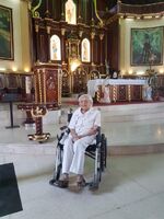 Cedeno Tello on 17 March 2019 while visiting the church where she got married and was baptized.