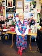 Hatsuno Goto on her 111th birthday in 2014.