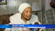 Aged 111, in February 2023, being honored as Cook County's oldest voter.