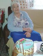 Lokmic on her 100th birthday in 2014