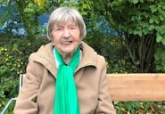 Carlsson (aged 109) at a walk in the park in September 2021