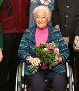 Kurner on her 107th birthday in 2018