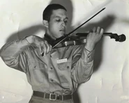 Everett Lee playing violin in Tuskegee, Alabama