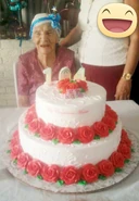 Sabina Garay104.jpg (197 KB) Garay on her 104th birthday in 2016