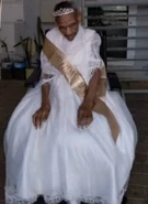 Adelina da Costa on her claimed 115th birthday in March 2025.