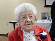 Zahn on her 110th birthday in 2018