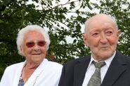 Jaak Broekx (aged 100) with his sister Christine Broekx in August 2014