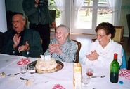 On her 107th birthday in 2001