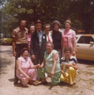 On his 100th birthday celebration with eight of his 10 children in 1978