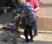 Wu Zhicheng walking in October 2018, aged 108.