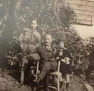 Lili Theotoka with her father and her brother, Yiorgos.