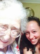 Helma Graham in a selfie with her great-granddaughter Sara.