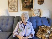 Zahn (aged 108) shortly before her 109th birthday in 2017
