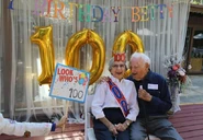 Aged 102, on Betty's 100th birthday in August 2016